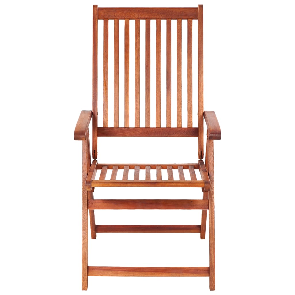 Garden Chair | Set of 3 | Brown | Solid Acacia wood | Medium | Foldable