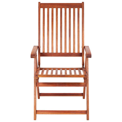 Garden Chair | Set of 3 | Brown | Solid Acacia wood | Medium | Foldable