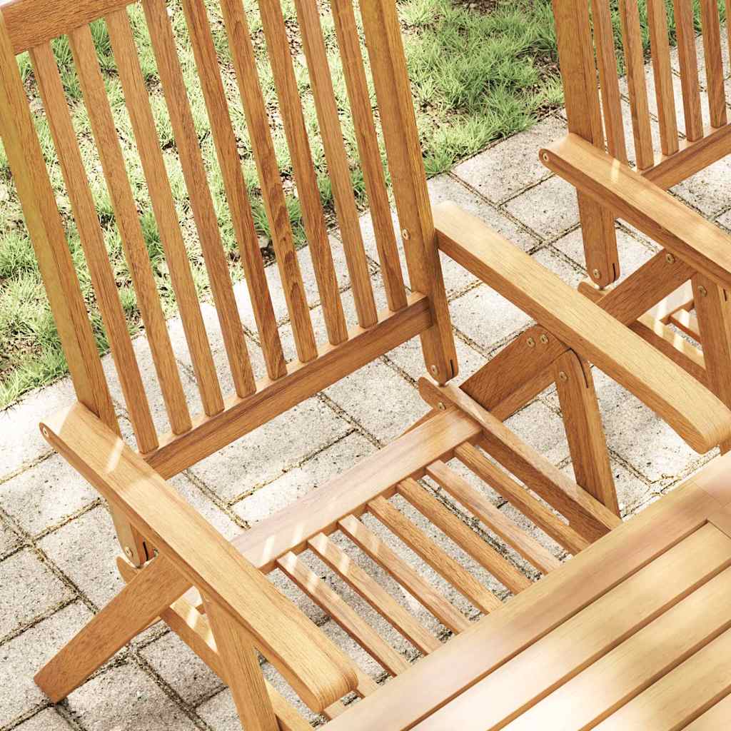 Folding Chairs 3 pcs Solid Acacia Wood