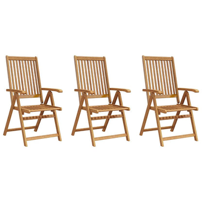 Folding Chairs 3 pcs Solid Acacia Wood