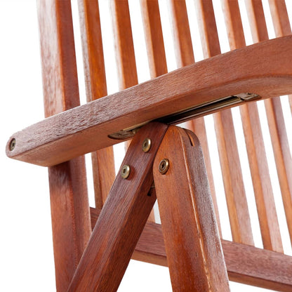 Garden Chair | Set of 3 | Brown | Solid Acacia wood | Medium | Foldable