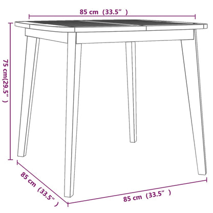 Garden Table 85x85x75 cm Solid Wood Acacia