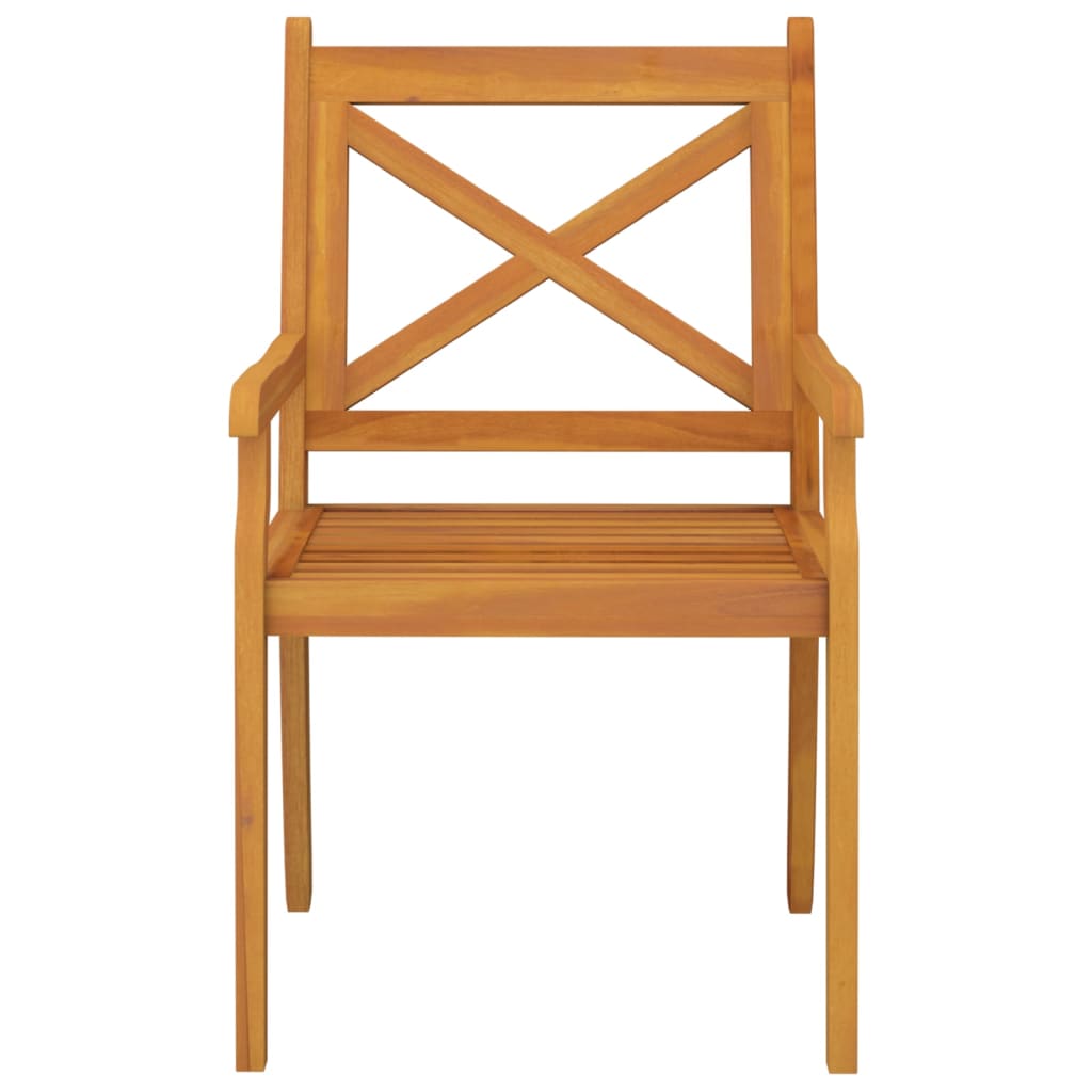 Dining Chair | Set of 3 | Natural Acacia | Solid Acacia wood | Standard