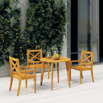 Dining Chair | Set of 3 | Natural Acacia | Solid Acacia wood | Standard