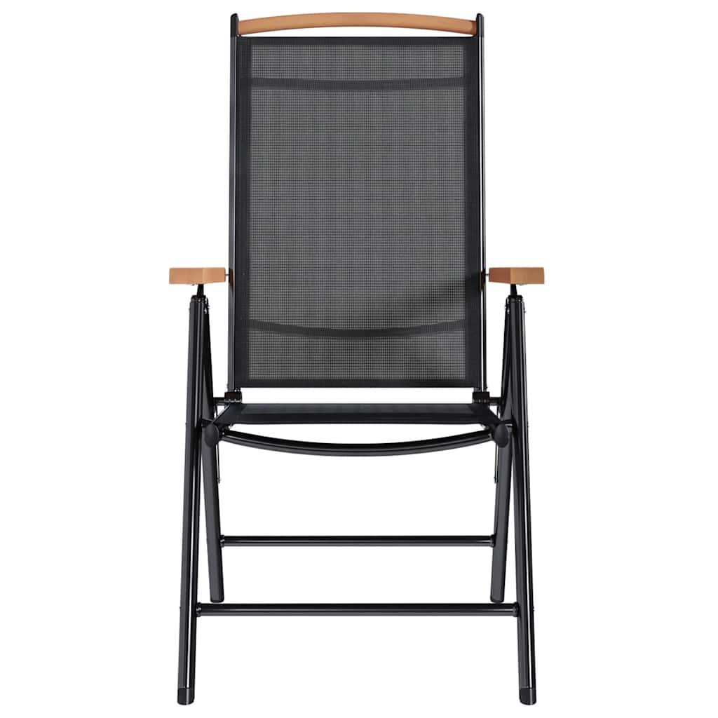 Garden Chair | Set of 6 | Black | Plywood | Standard | Foldable