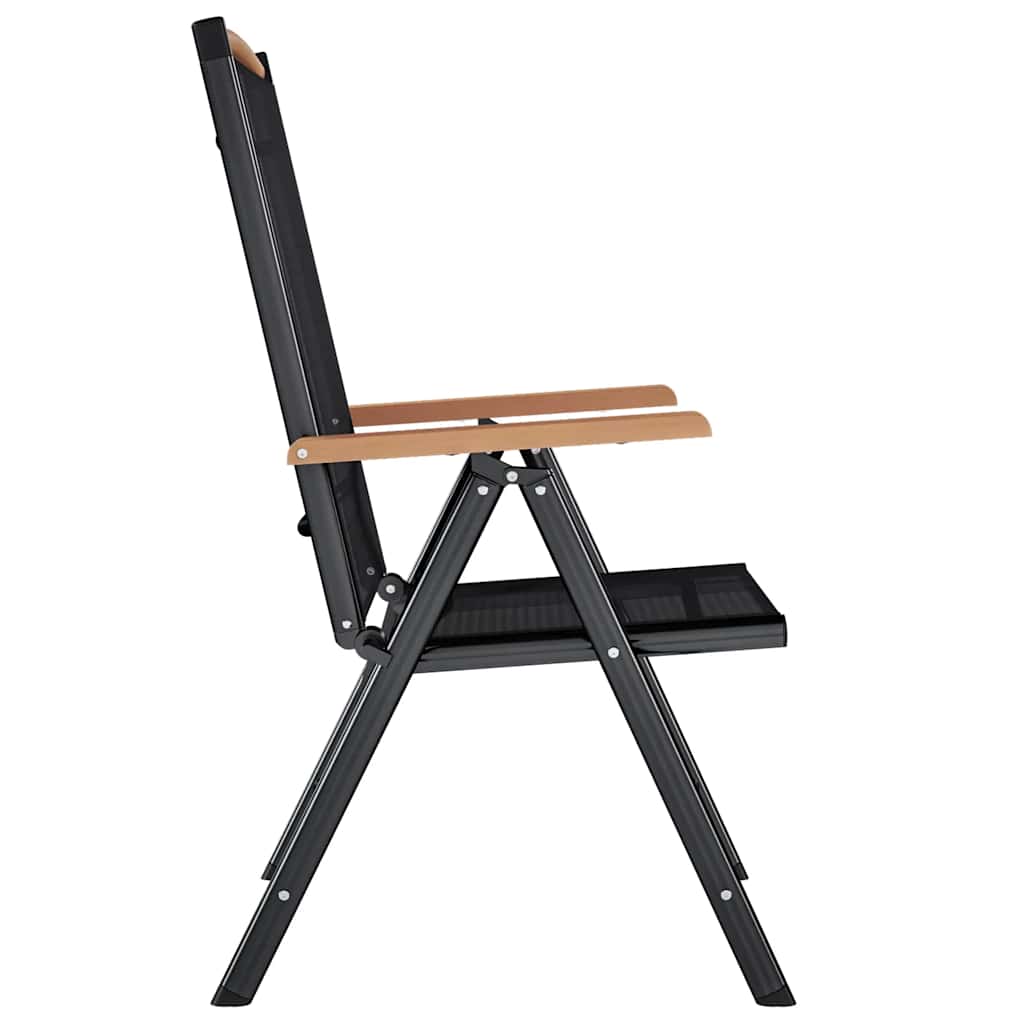 Garden Chair | Set of 6 | Black | Plywood | Standard | Foldable