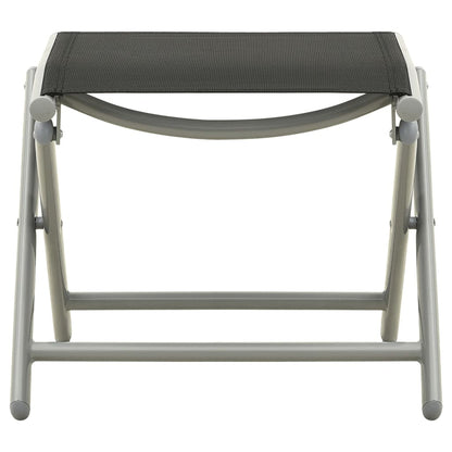 Garden Lounge Set | Black and silver | Aluminium, Textilene | Medium