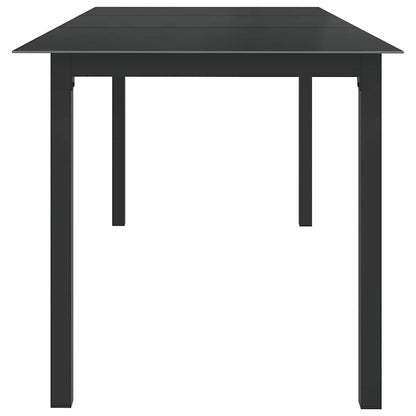 312202 vidaXL Garden Table Black 190x90x74 cm Aluminium and Glass