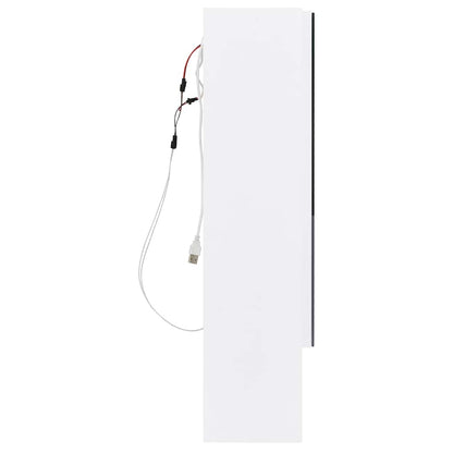 323604 vidaXL LED Bathroom Mirror Cabinet White 80x15x60 cm MDF