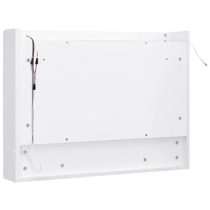 323604 vidaXL LED Bathroom Mirror Cabinet White 80x15x60 cm MDF