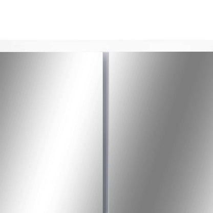 323604 vidaXL LED Bathroom Mirror Cabinet White 80x15x60 cm MDF