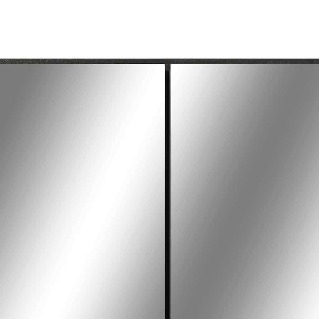 323605 vidaXL LED Bathroom Mirror Cabinet Black 80x15x60 cm MDF