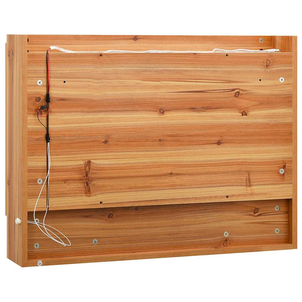 323606 vidaXL LED Bathroom Mirror Cabinet Oak 80x15x60 cm MDF