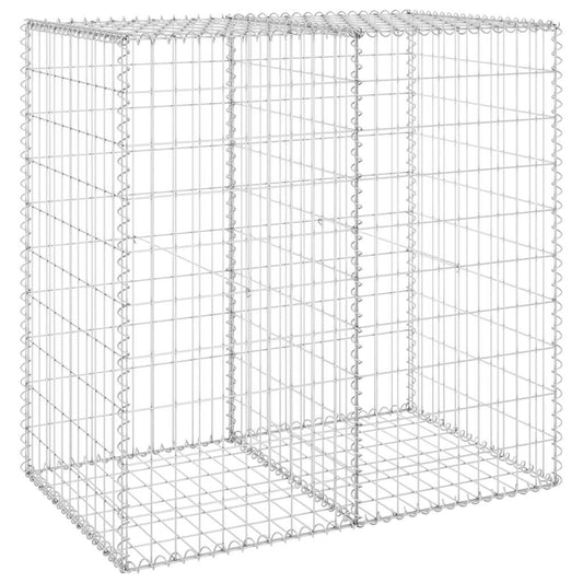 147813 vidaXL Gabion Wall with Covers Galvanised Steel 100x60x100 cm
