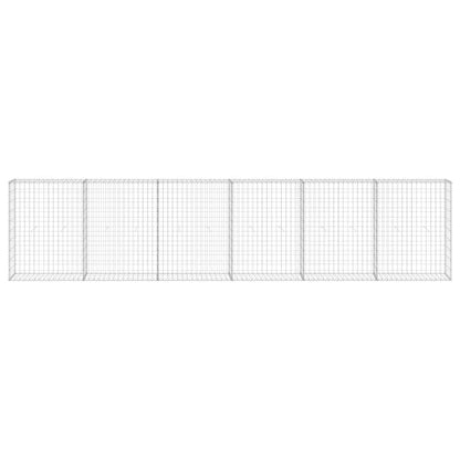 Gabion Wall with Covers Galvanised Steel 300x30x100 cm