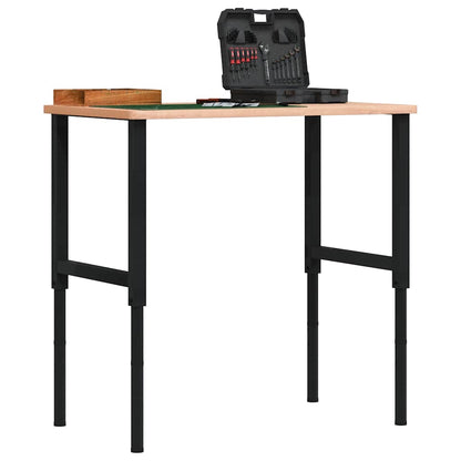 147931 vidaXL Adjustable Work Bench Frames 2 pcs Metal 55x(69-95,5) cm Black