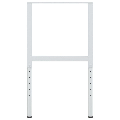 Adjustable Work Bench Frames 2 pcs Metal 55x(69-95.5) cm Grey