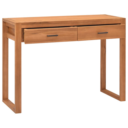 Desk with 2 Drawers 100x40x75 cm Teak Wood