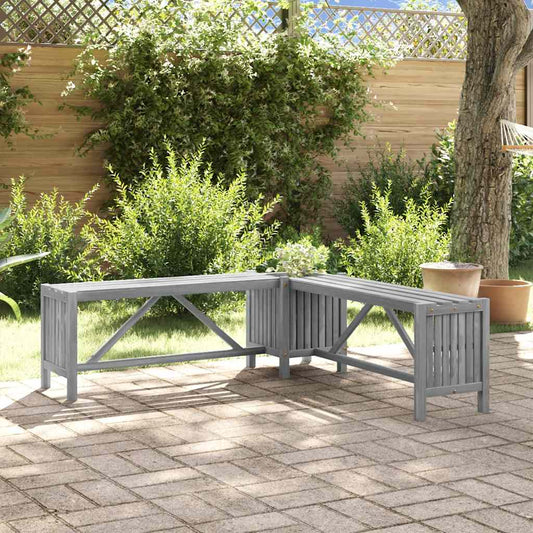 Garden Bench | Grey | Solid Acacia wood | Medium | Garden Bench | Rustic