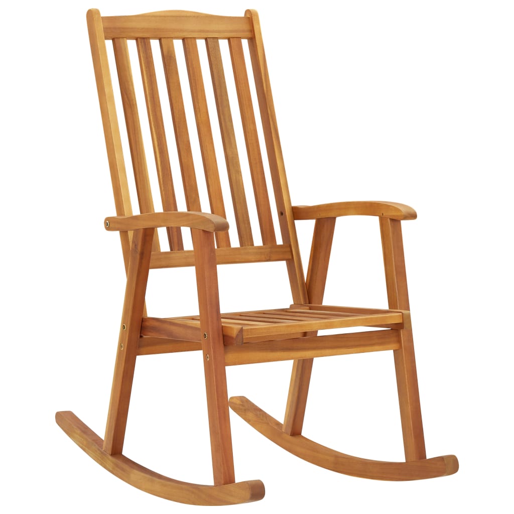 Rocking Chair | Brown | Solid Acacia Wood | Large | Durable