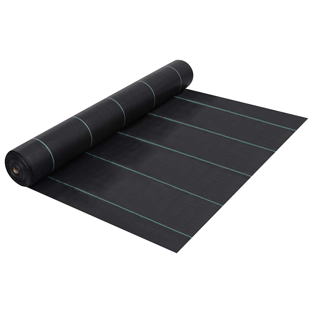 313062 vidaXL Weed & Root Control Mat Black 1x100 m PP