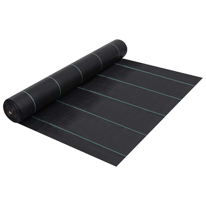 313062 vidaXL Weed & Root Control Mat Black 1x100 m PP