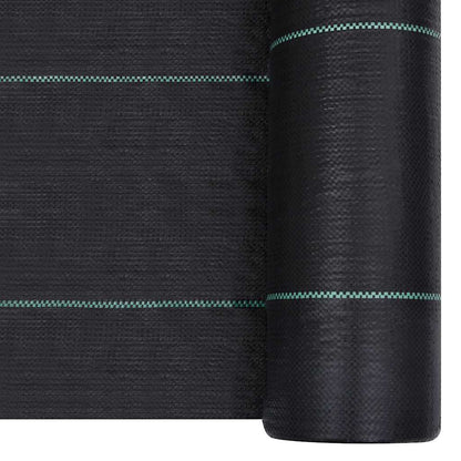 313062 vidaXL Weed & Root Control Mat Black 1x100 m PP