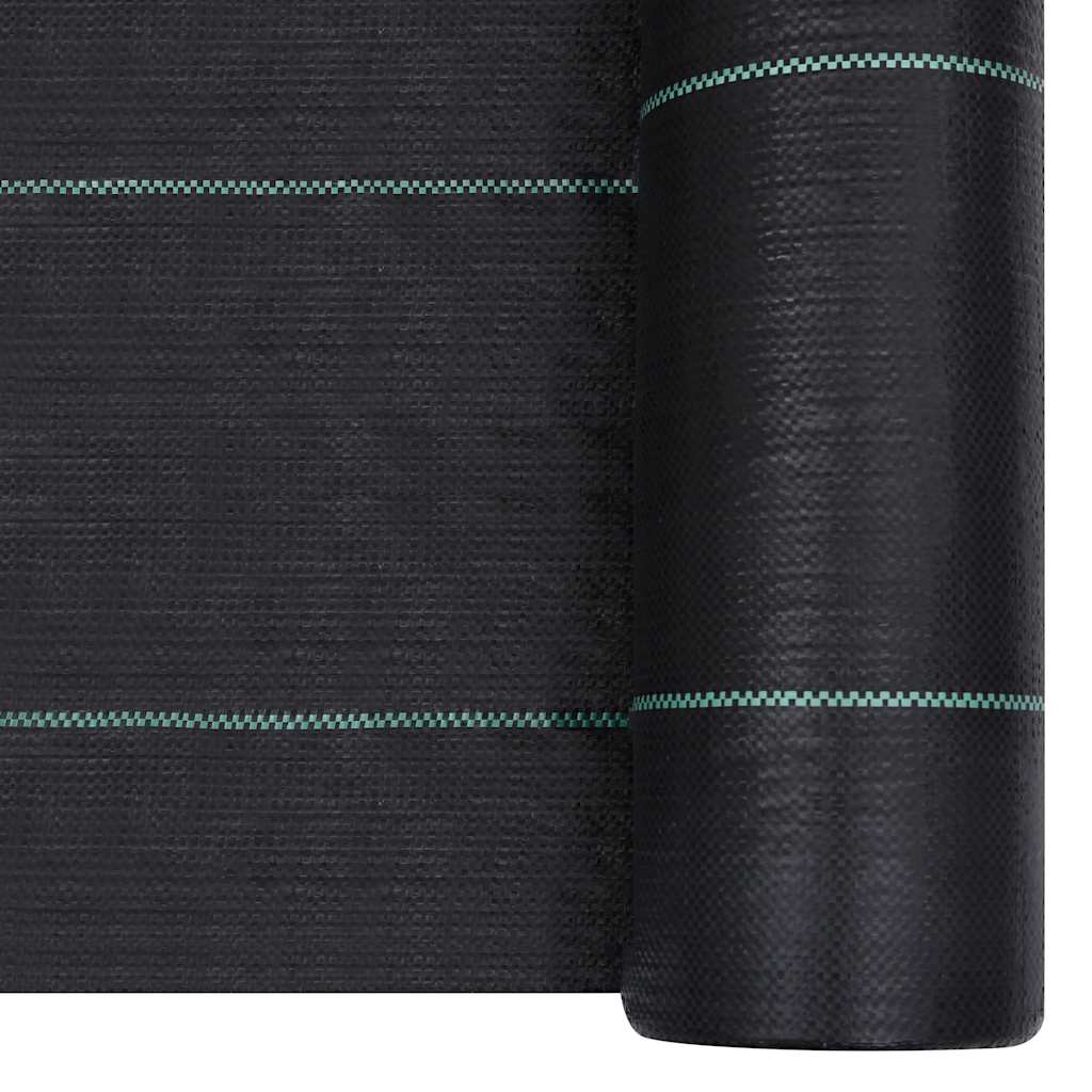 313068 vidaXL Weed & Root Control Mat Black 2x100 m PP