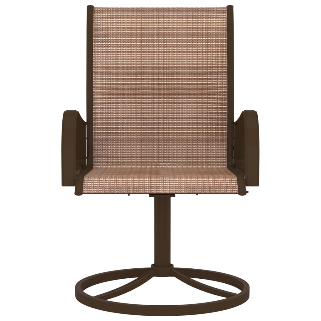 Garden Chair | Set of 2 | Brown | Textilene, Powder-Coated Steel