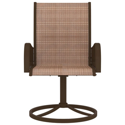 Garden Chair | Set of 2 | Brown | Textilene, Powder-Coated Steel