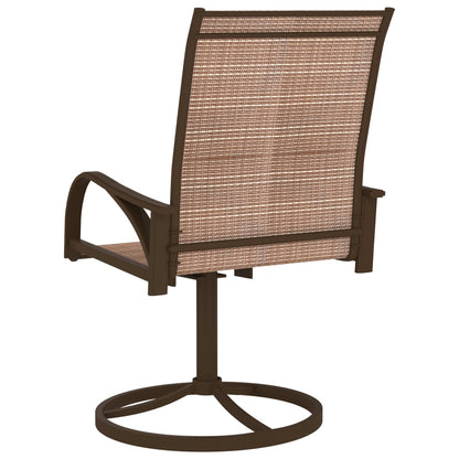 Garden Chair | Set of 2 | Brown | Textilene, Powder-Coated Steel