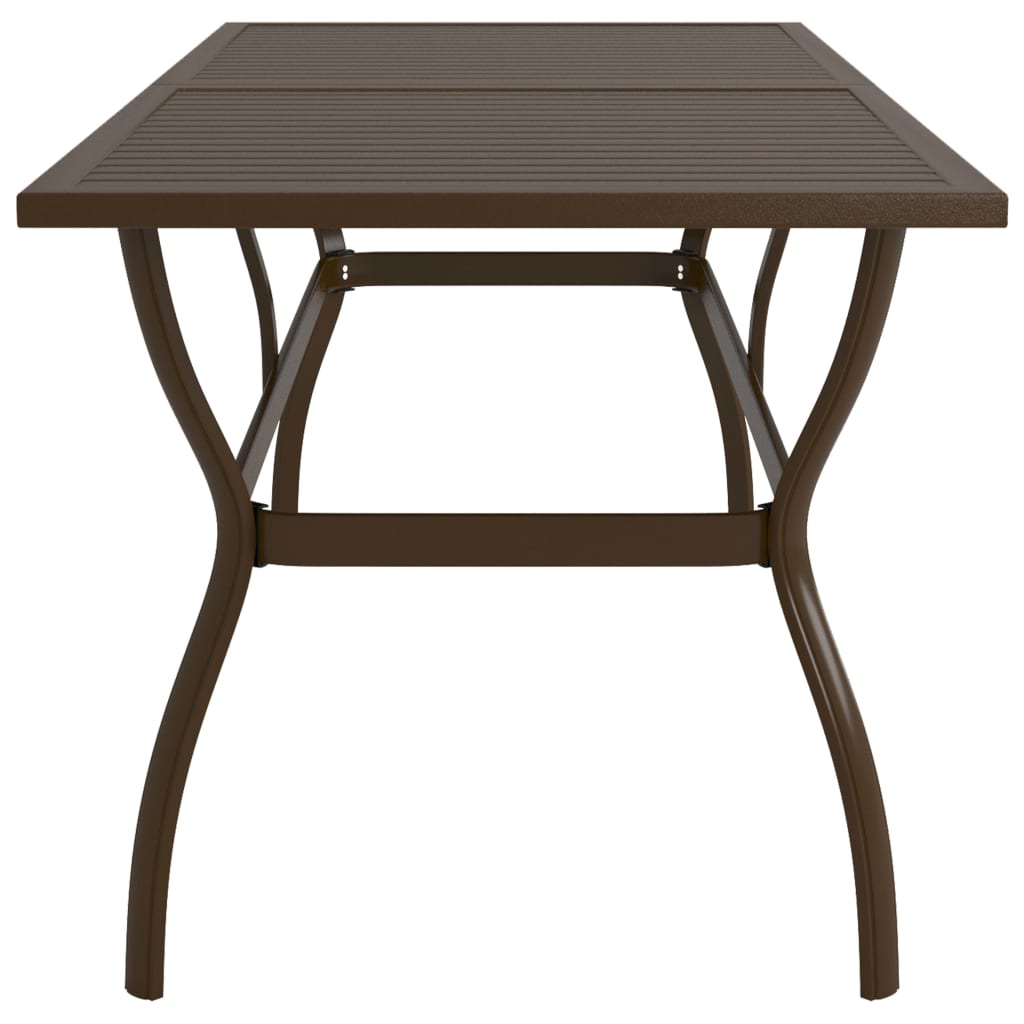 312281 vidaXL Garden Table Brown 190x80x72 cm Steel