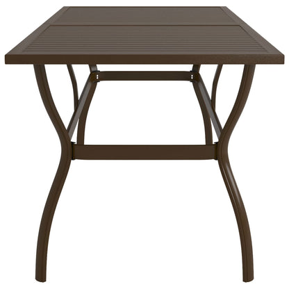 312281 vidaXL Garden Table Brown 190x80x72 cm Steel