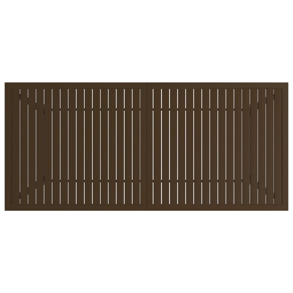 312281 vidaXL Garden Table Brown 190x80x72 cm Steel