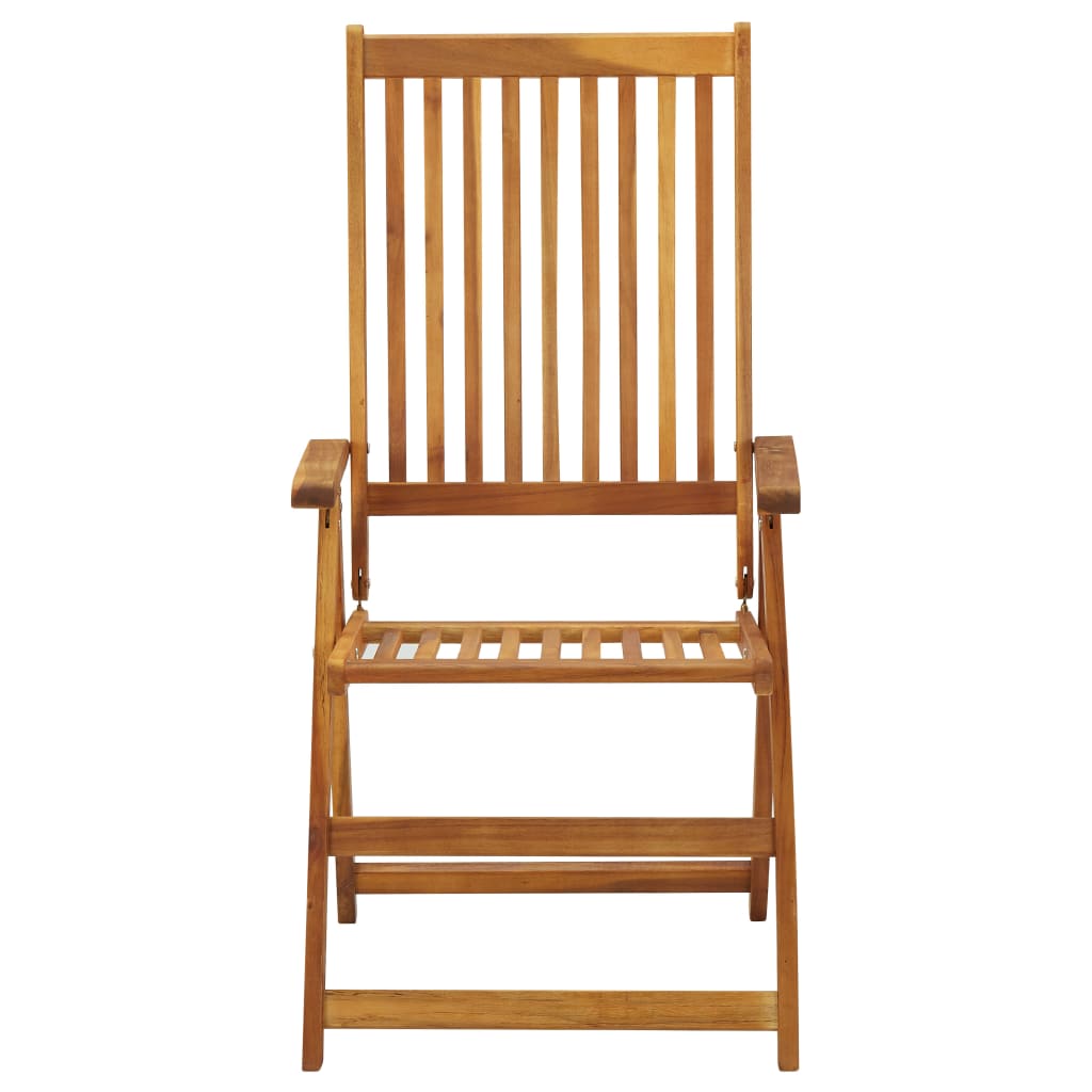 Garden Chair | Set of 3 | Natural Wood | Solid Acacia Wood | Medium