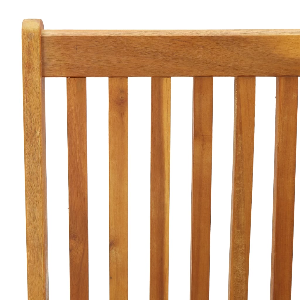 Garden Chair | Set of 3 | Natural Wood | Solid Acacia Wood | Medium