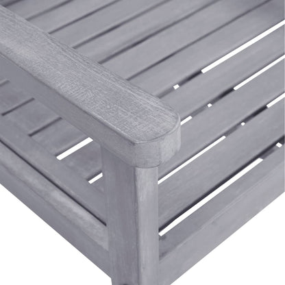 Garden Chair | Set of 4 | Grey | Solid Acacia wood | Standard | Durable