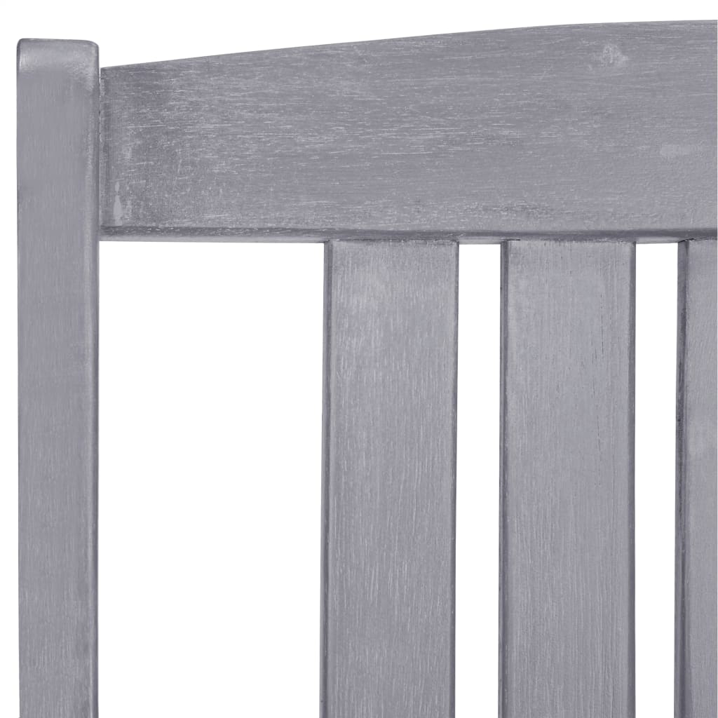 Garden Chair | Set of 4 | Grey | Solid Acacia wood | Standard | Durable