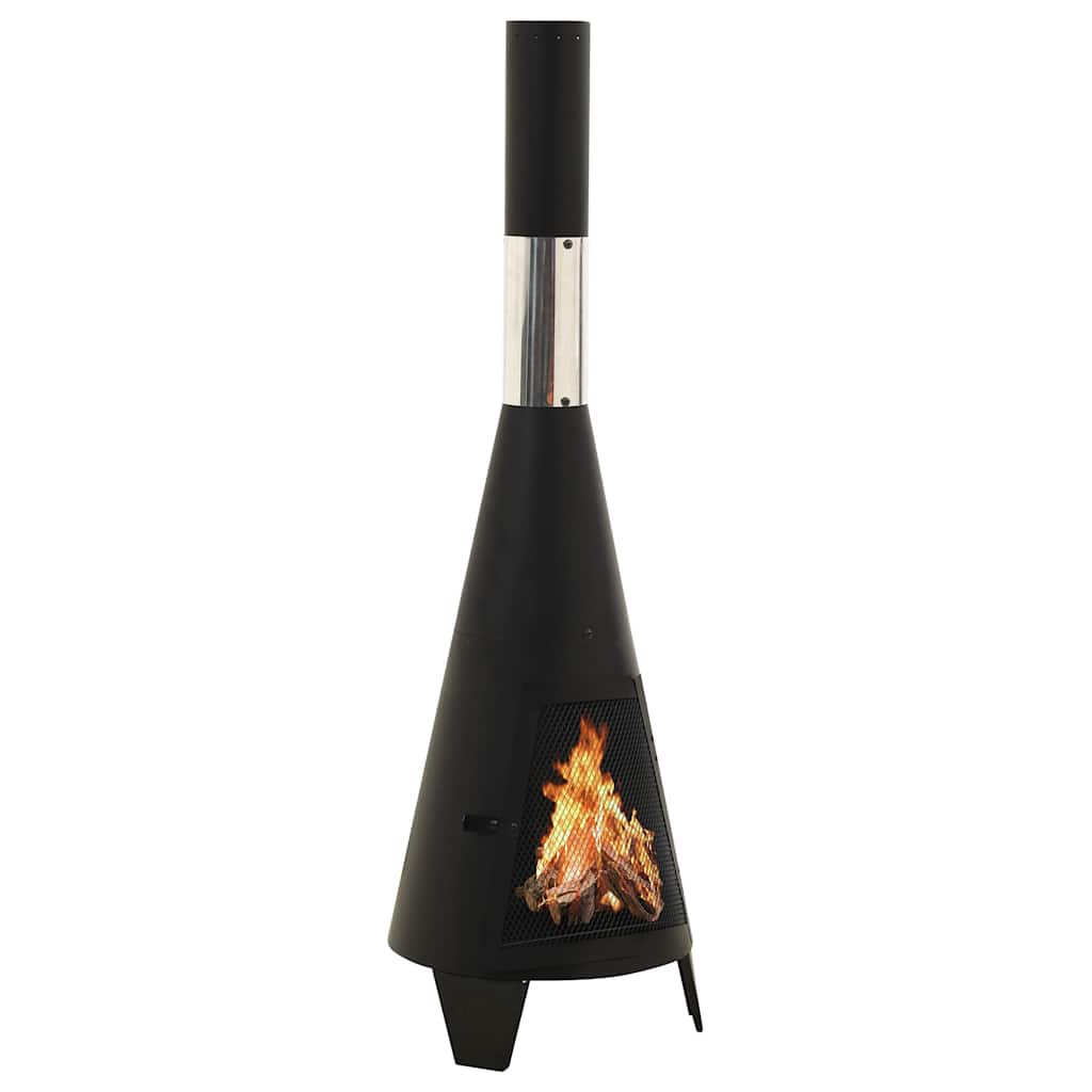 Garden Stove with Poker 38x38x122 cm Steel
