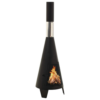 Garden Stove with Poker 38x38x122 cm Steel