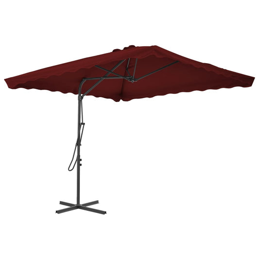 Garden Parasol | Bordeaux Red | Fabric, Powder-coated steel | 250x250 cm