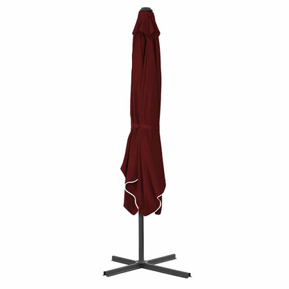Garden Parasol with Steel Pole Bordeaux Red 250x250x230 cm