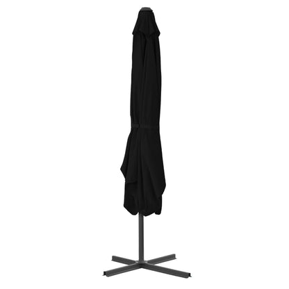 Garden Parasol | Black | Polyester, Powder-Coated Steel | Large