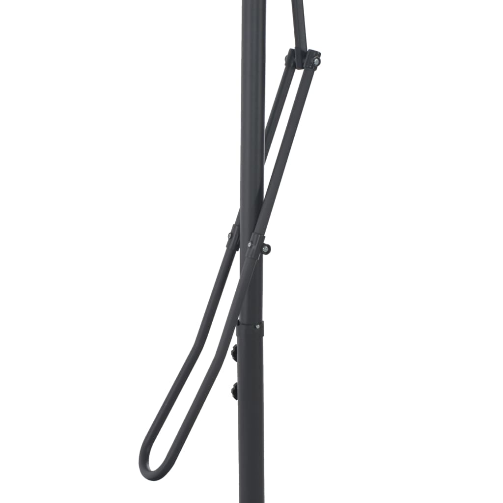 Garden Parasol | Black | Polyester, Powder-Coated Steel | Large
