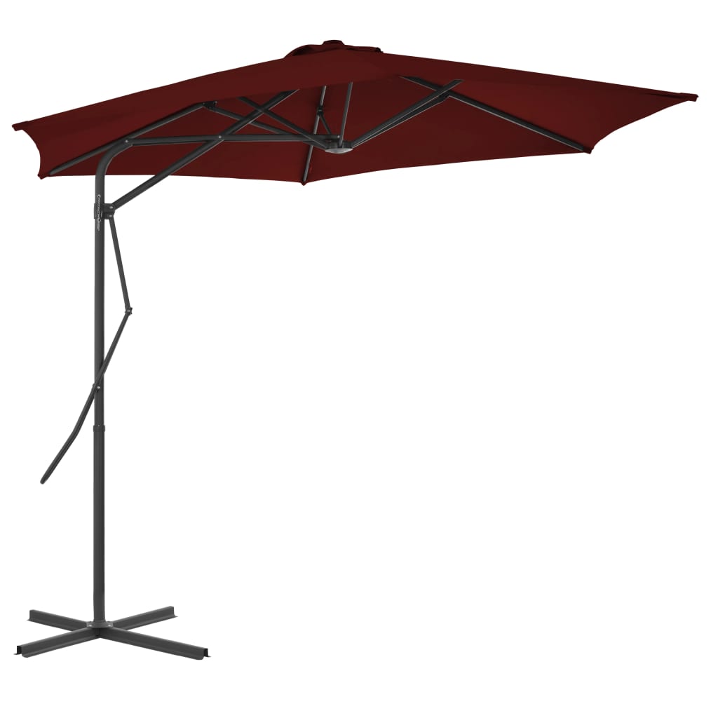 Garden Parasol | Bordeaux Red | Fabric | Medium | Rotatable