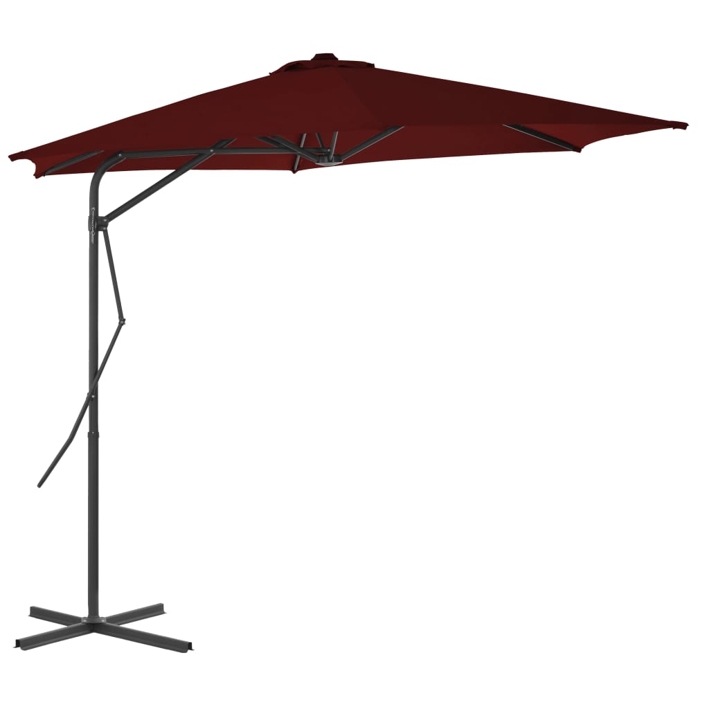 Garden Parasol | Bordeaux Red | Fabric | Medium | Rotatable