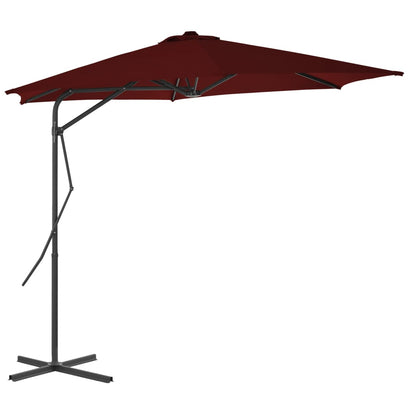 Garden Parasol | Bordeaux Red | Fabric | Medium | Rotatable