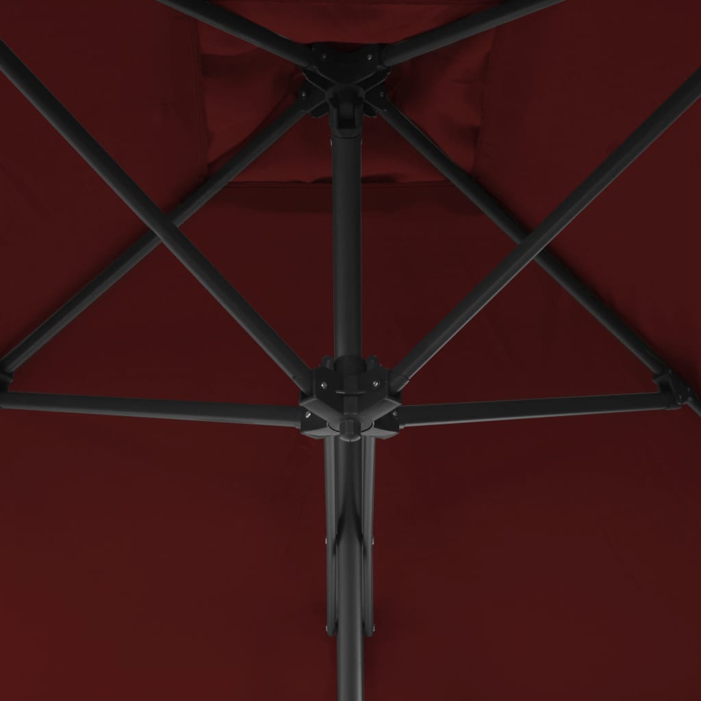 Garden Parasol | Bordeaux Red | Fabric | Medium | Rotatable