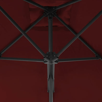 Garden Parasol | Bordeaux Red | Fabric | Medium | Rotatable
