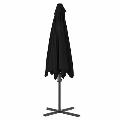 Garden Parasol with Steel Pole Black 300x230 cm